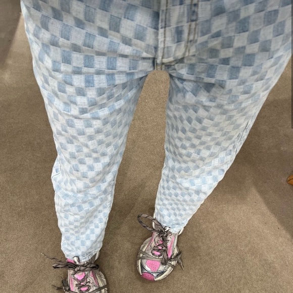 R13 checkerboard jeans size 24 - Picture 3 of 9